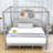 Braderick King Wooden Canopy Platform Bed with Headboard-1638027636