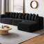 Ensemble de canapé modulaire en L de 131 po avec méridienne droite et méridienne courbée de 131 po comprenant 10 coussins, aucun assemblage requis, pour le salon-1023566945-1023566947