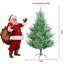 Arbre de Noël courbé 6 pi avec branches denses et base en métal Pomeroy