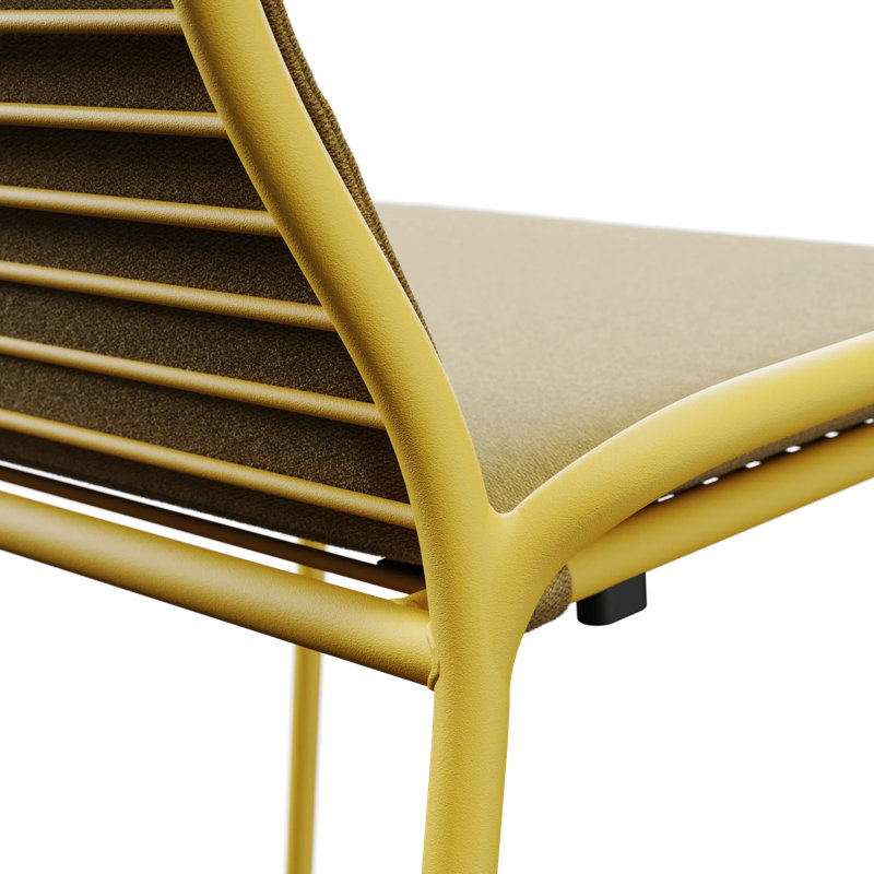 XY Outdoor Dining Side Chair, Yellow