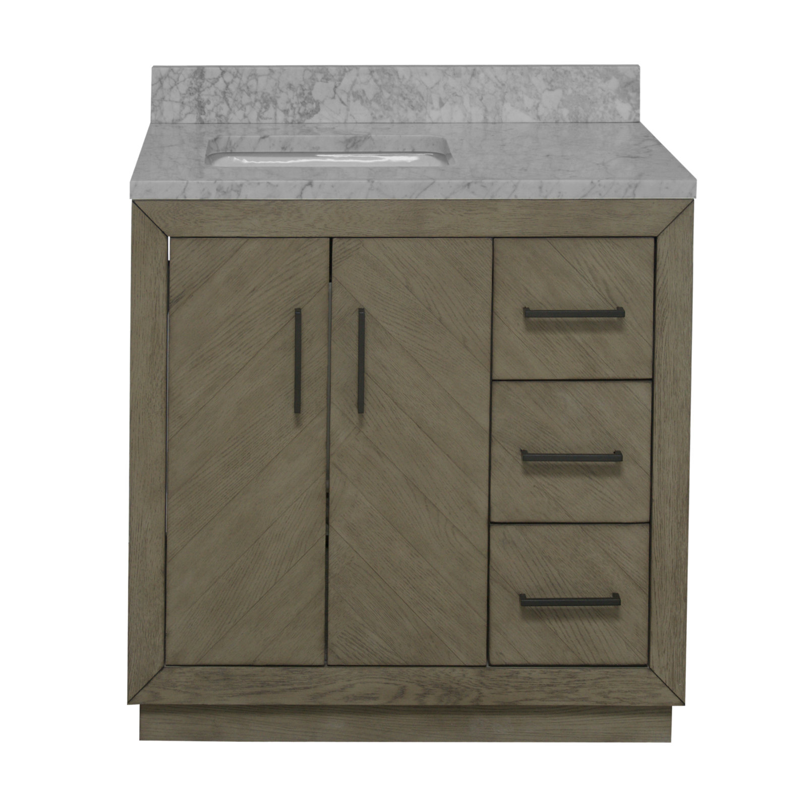 Sadelle 36'' Single Bathroom Vanity, Gray Oak