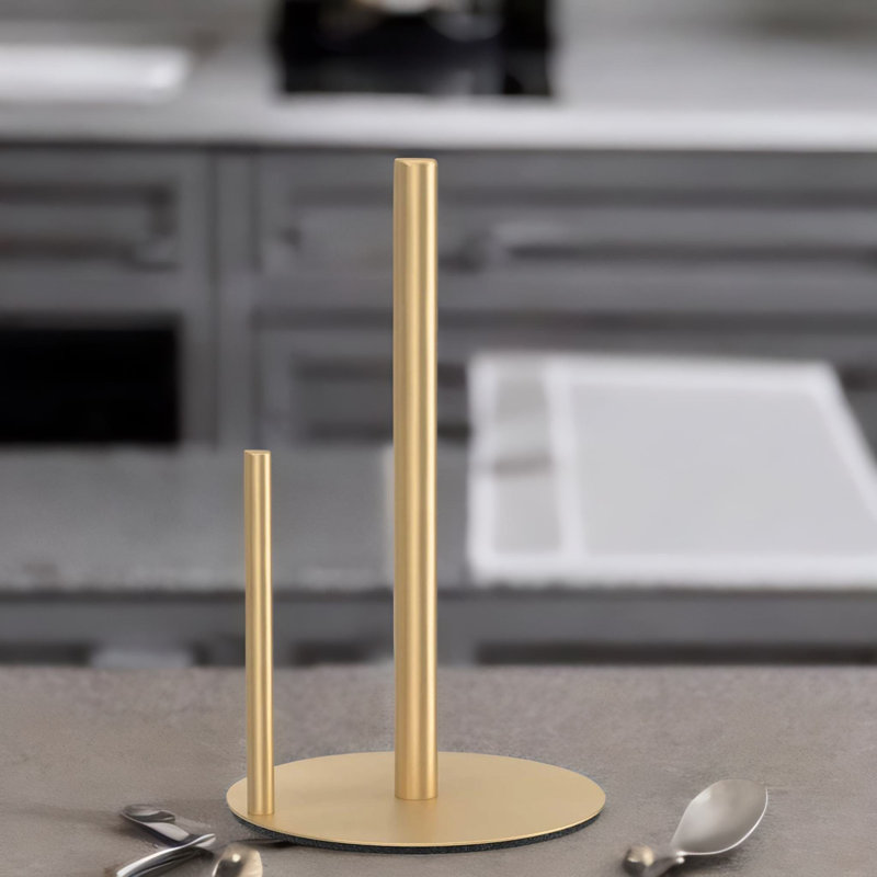 Stainless Steel Paper Towel Holder, Gold