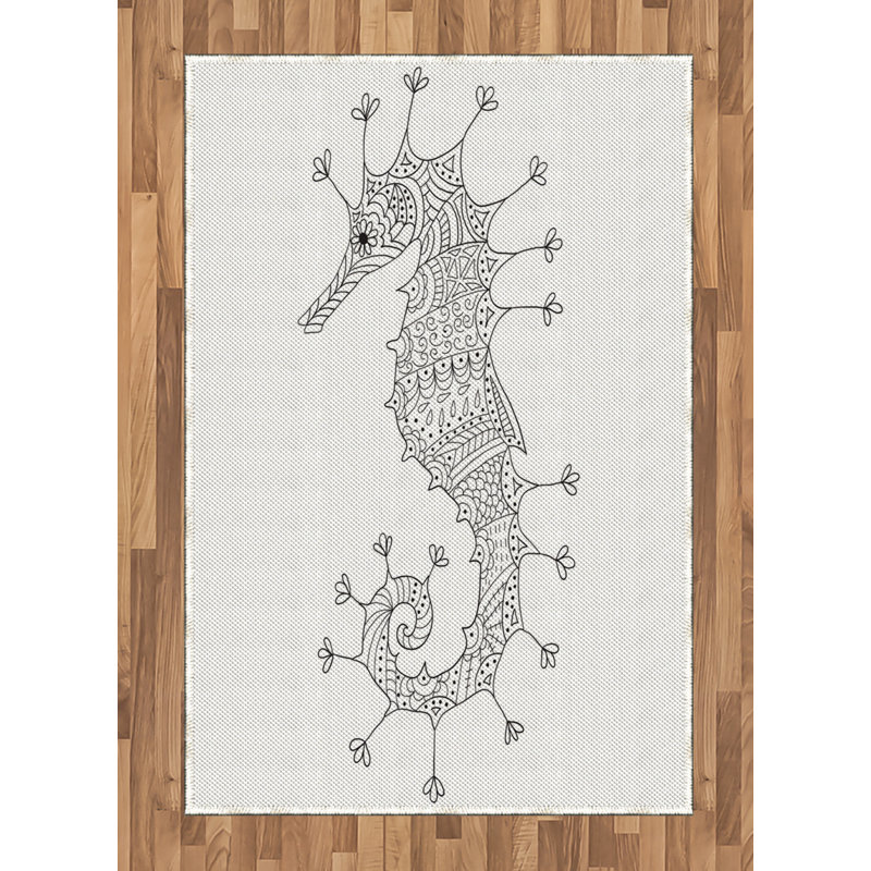 Tapis décoratif à longs poils en fibre de polyester haute densité Animal, Rectangle— 4 pi x 5 pi 8 po