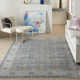 Tabitha Oriental Blue/Gray Area Rug