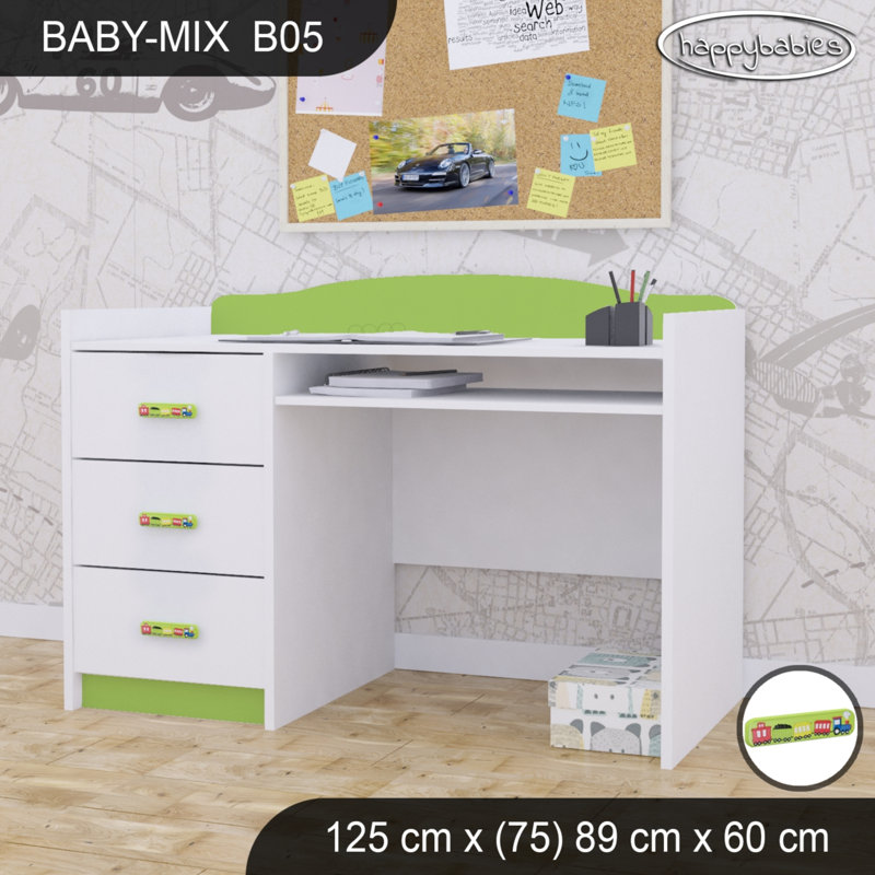 125cm Computer Desk, Green