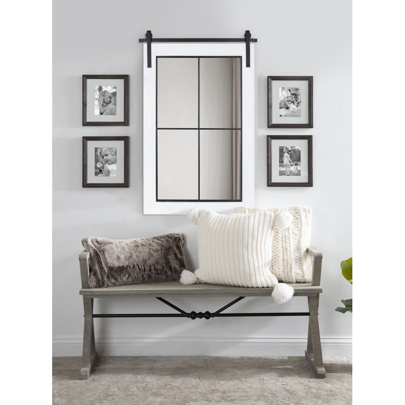 Miroir décoratif Enora, Blanc, 37 po x 22 po