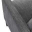 Fauteuil club contemporain gris anthracite avec assise et pieds de base rembourrés
