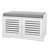 2 Door Shoe Storage With Cushioned Seat - White Entryway Option Bench Padded And Decor
