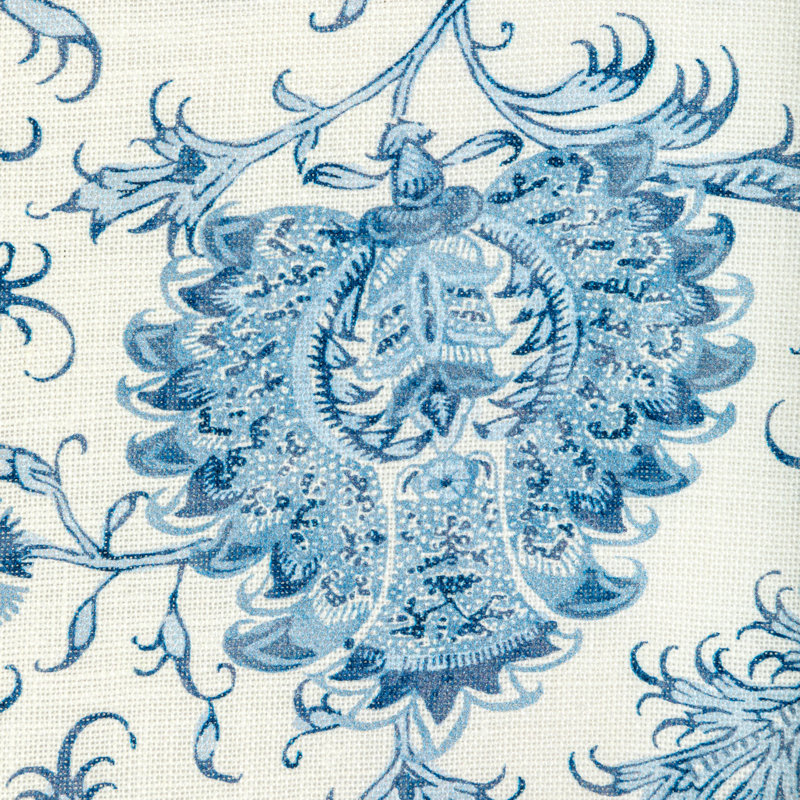 Indiennes Floral Fabric, Delft