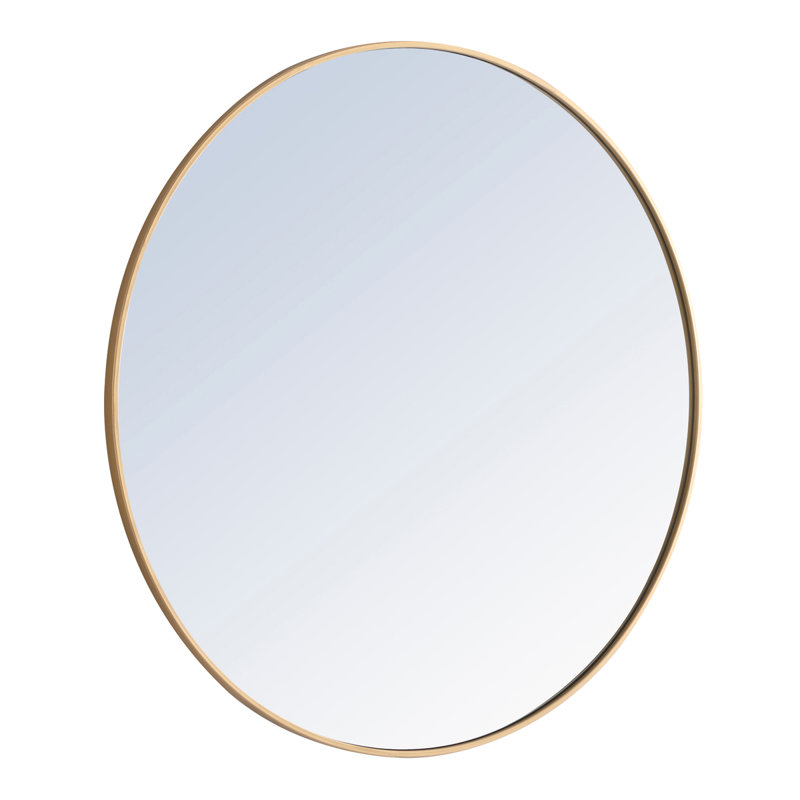 Sabine Metal Round Wall Mirror, 42" x 42", Brass