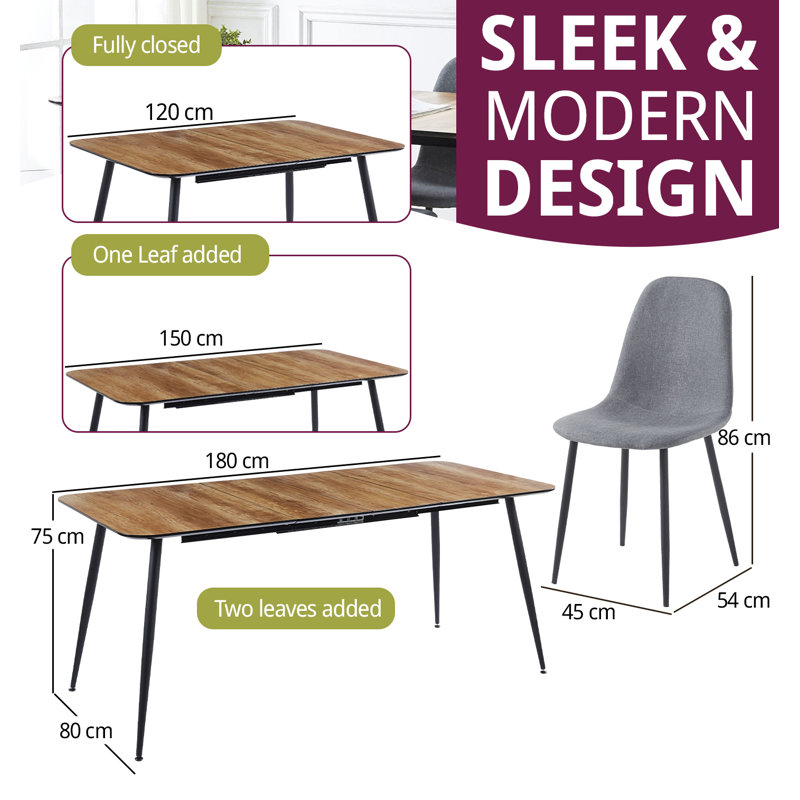Mose 4 - Person Extendable Dining Set