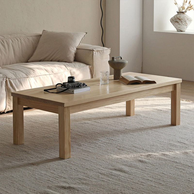 Table basse Burlywood, Burlywood, 17.72" H x 55.12" L x 23.62" W