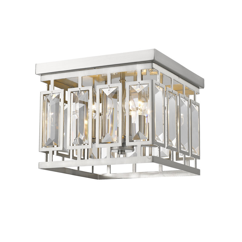 Plafonnier encastré 4 lumières 12,25 po Stradley, Nickel brossé