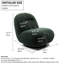 Fauteuil d'appoint de luxe, fauteuil en velours pour la réception, siège confortable avec support et revêtement respirant avec dossier pivotant moderne, espace de vie élégant, look élégant en bois d'eucalyptus-120912735-120912736