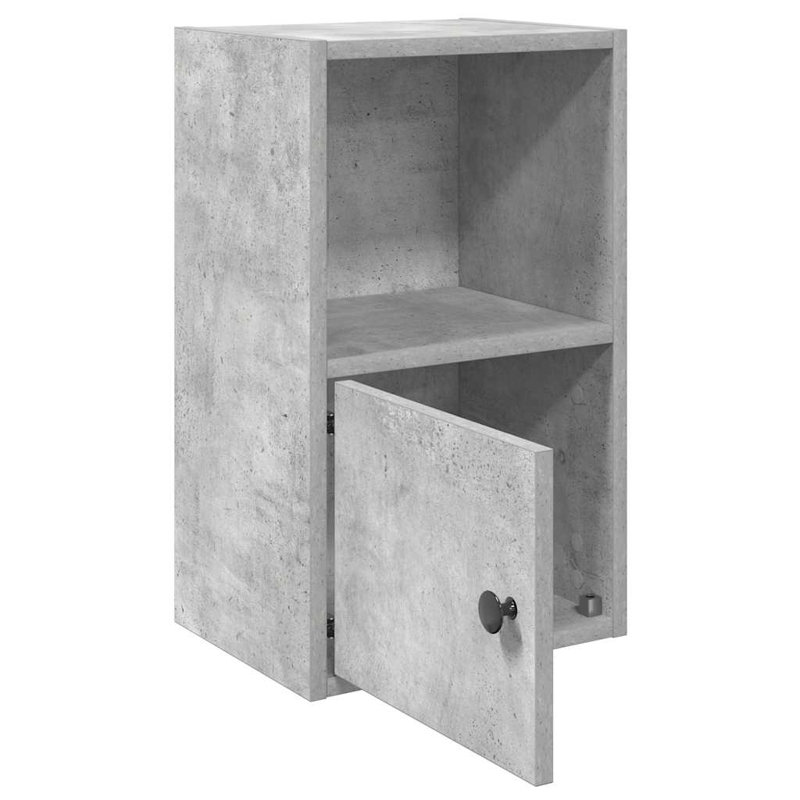 Conary 31cm W Bookcase, (2 Shelves) 52cmH x 31cmW x 24cmD, Concrete Grey