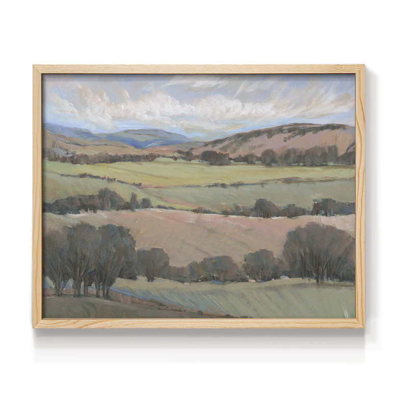 Hilly Countryside I - Impression encadrée - Restickable, H 8 po x l 10 po, Naturel