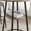 Ensemble de tabourets de bar ronds avec tablette, tabouret rembourré avec dossier gris, l 23,62 po x P 23,62 po x H 35,43 po-1082470498-1082470501