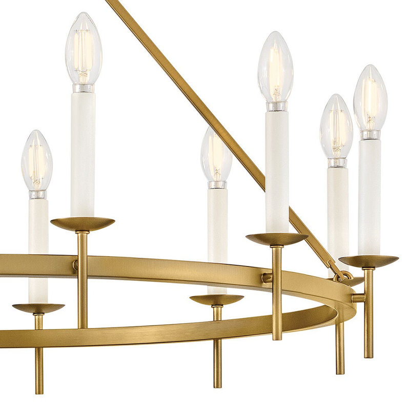 Hinkley Copley Chandelier, Lacquered Brass