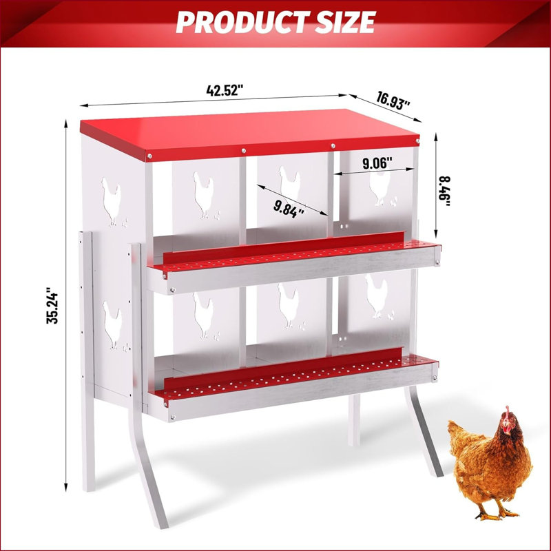 Nesting Boxes, Red, 89.5cm H x 81cm W x 43cm D