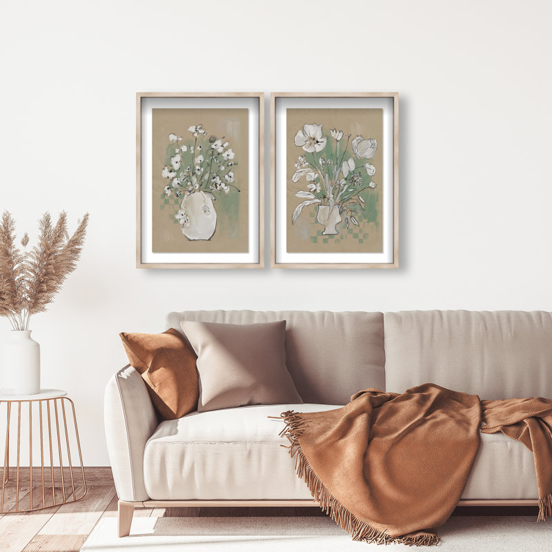 Spring Energy Set Shadowbox Floral & Botanical Print by Oliver Gal, Black Frame, 10 x 15, 31" H x 21" W