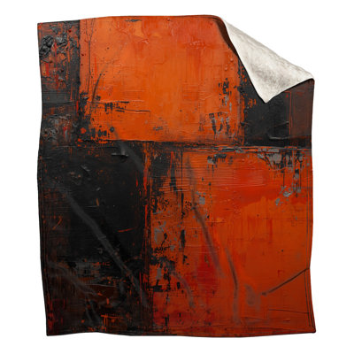 Couvertures abstraites orange et noires