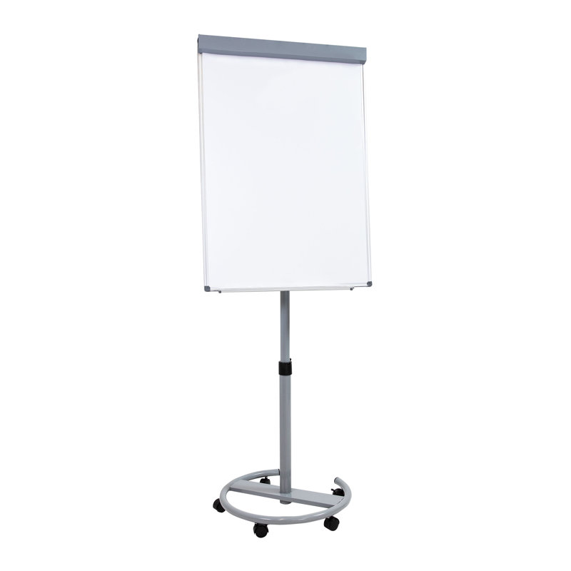 Adjustable Height Magnetic Mobile Whiteboard and Flipchart Easel
