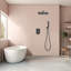 Système de douche complet avec valve brute et pomme de douche à pluie de 12 pouces-1768061768
