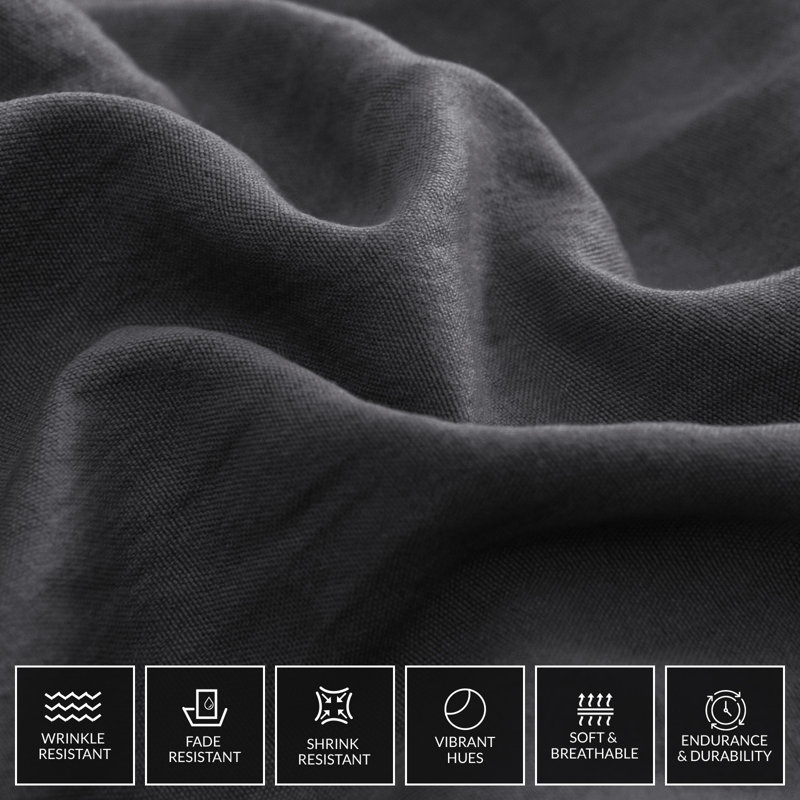 Microfiber Solid Colour Duvet Cover Set with Pillow Shams, Single Duvet Cover Set + 2 Additional Pieces