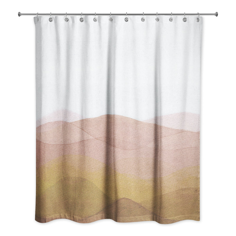 Rideau de douche simple Perine, Orange