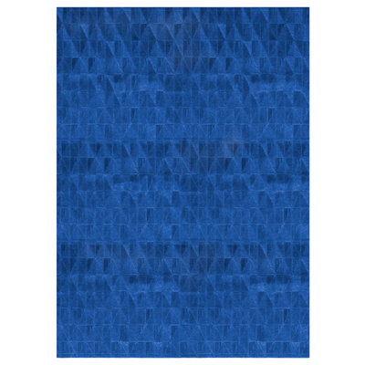 Tapis bleu tissé à la machine Fragment