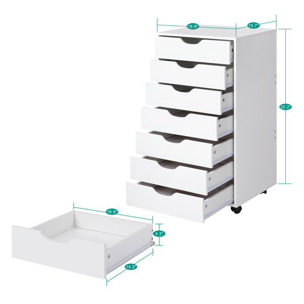 Latitude Run® Garysburg 7-Drawer Office Storage File Cabinet on