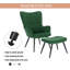 Nevin Velvet Lounge Chair With Footstool-789882895