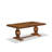 7-piece Modern Dining Table Set consists of a Kitchen Table and 6 Burgundy Polyester fabric Dinner Chairs with Button tufted Back - Antique Walnut Finish-299601138-299601140