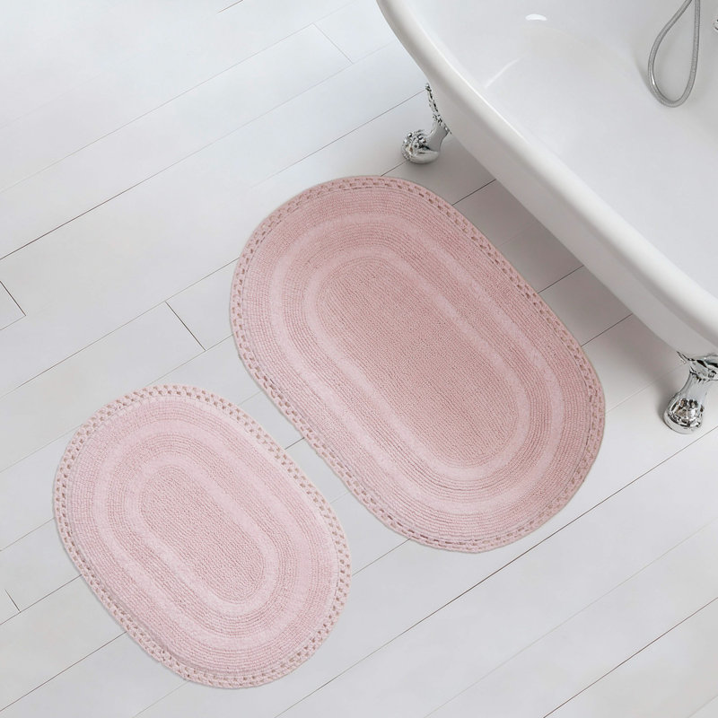 Laura Ashley Camilla Crochet Border Bath Rug Sets