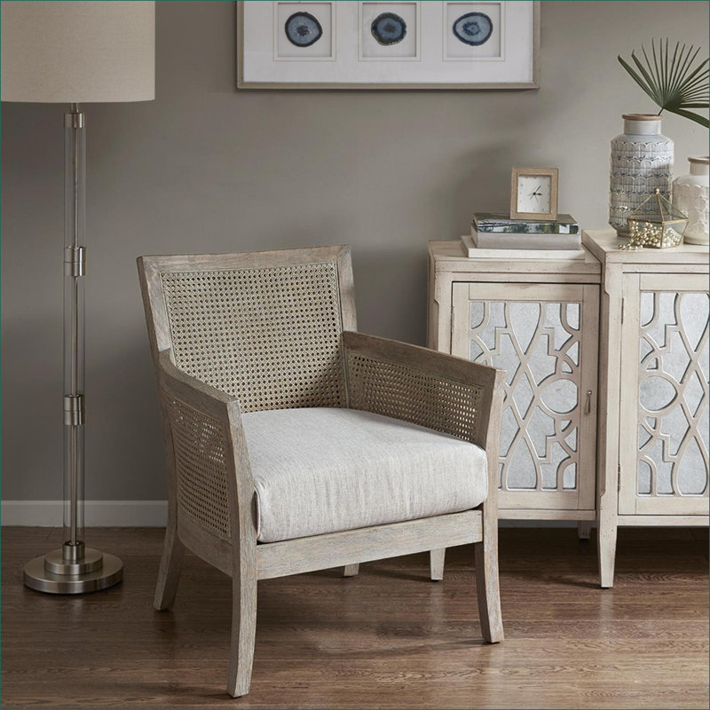 Fauteuil d'appoint Cane, Natural Wood
