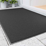 Tapis de porte robuste, tapis d'entrée toutes saisons 4 pi x 3 pi, piège à saleté pour les endroits très passants, patio, entrée