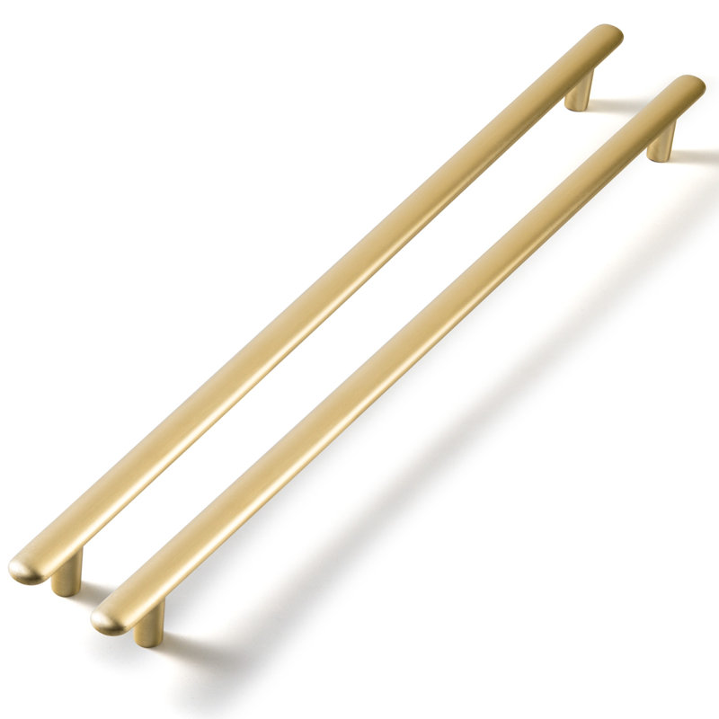 Bar Pull, Light Brushed Brass, 7 1/2"