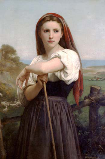 The young bergdess-impression, H 36 po x l 24 po x P 1,5 po