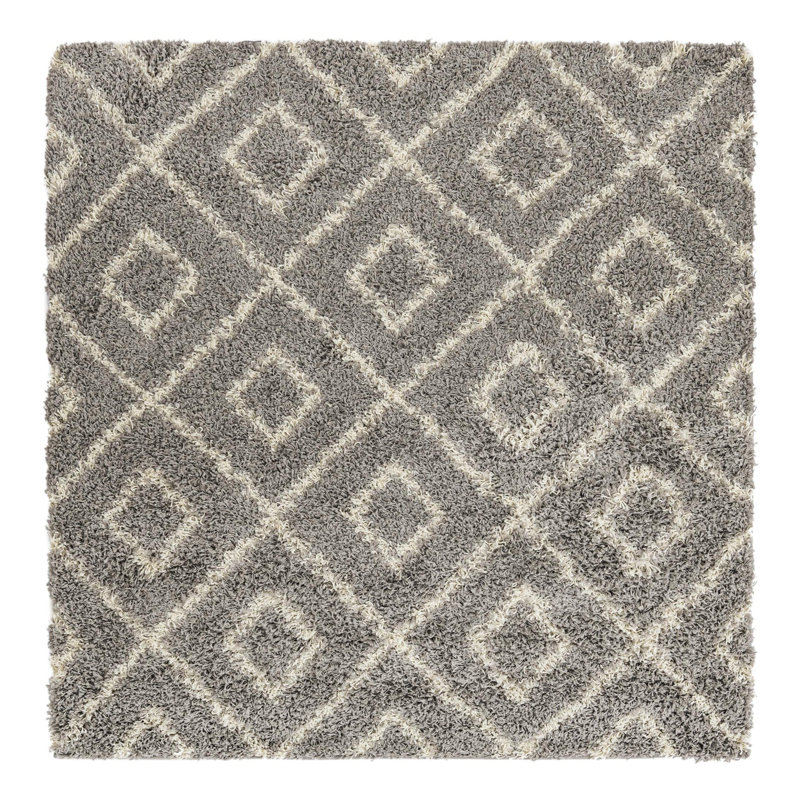 Azbill Geometric Indoor Rug, Square 5'3"