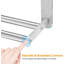 Porte-serviettes mural à 3 niveaux avec tablettes - Porte-serviettes en acier inoxydable nickel brossé pour serviettes de bain et linge de maison