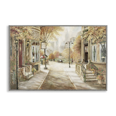  City Street Shopfronts Framed Giclee Art by Ruane Manning