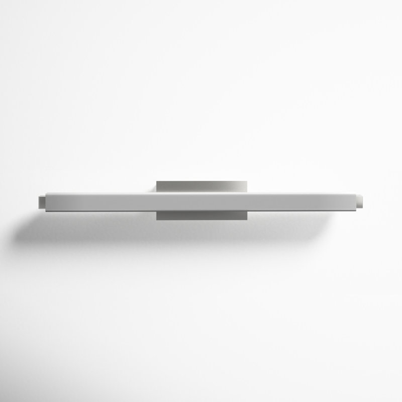 Vogue 1 - Light LED Flush Mounted Sconce, 3500K, Brushed Nickel, 3" H x 25.75" W x 3.38" D