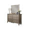 Commode de luxe avec finition argentée et champagne