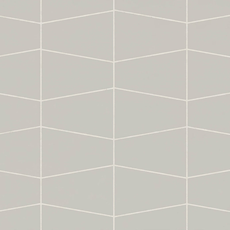 Mosaïque en porcelaine mate trapézoïdale Marin, Gris