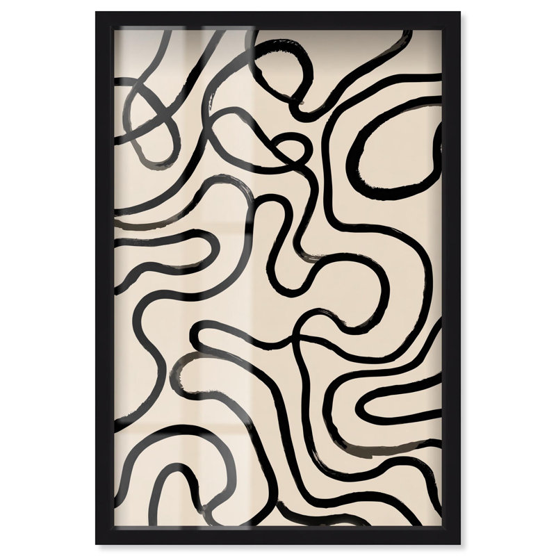 «Path of a Thought I Shadowbox», impression murale moderne par Art Remedy, cadre noir, 21 x 31, H 31 po x l 21 po