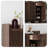 Modern Nut-Brown Solid wood Shoe Storage