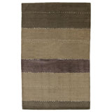 Tapeats Wool Striped Area Rug in Purple/Taupe