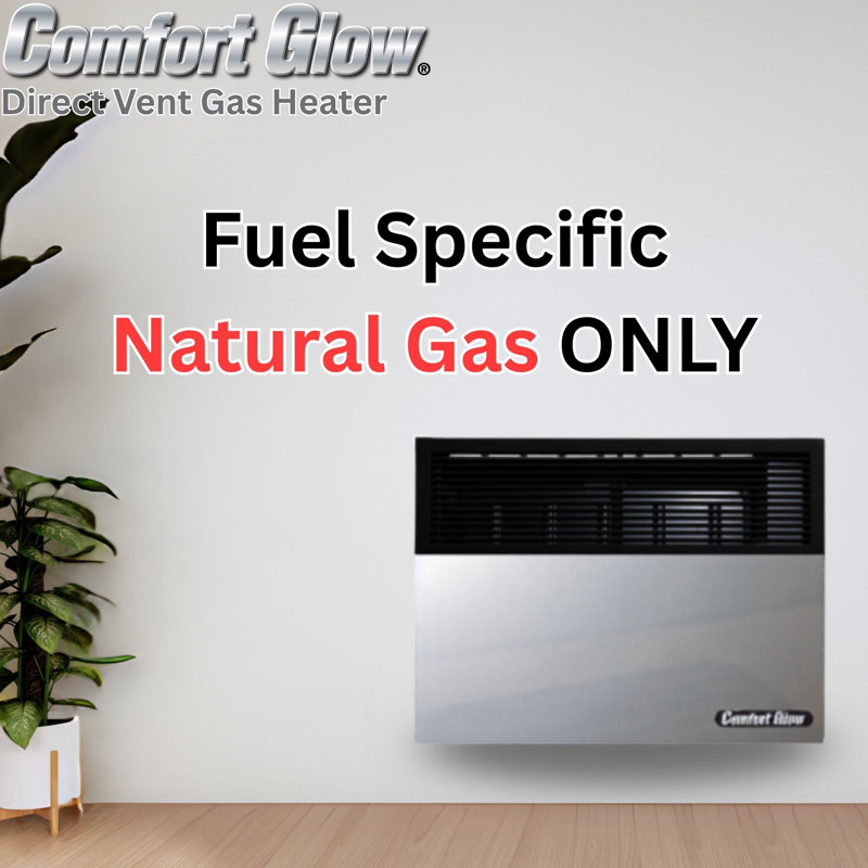 Comfort Glow Direct Vent Natural Gas Heater, 25,000 BTU, 750 Sq Ft - DVN25