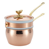 Ruffoni Historia Bain Marie Copper Double Boiler with Lid