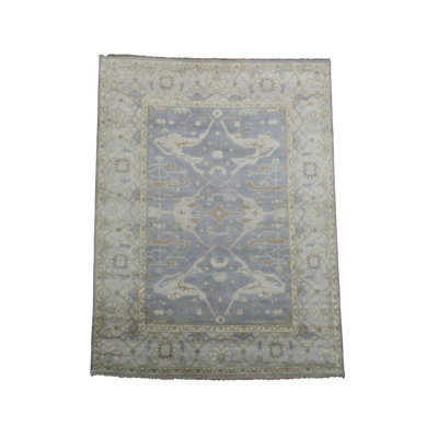 9X12 Slate Gray Oushak Area Rug